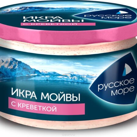 Capelin-kaviaar met garnalenblokken en mayonaise "Russische zee" 165 g