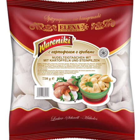 Vareniki dumplings met aardappelen en paddenstoelen "Elena"