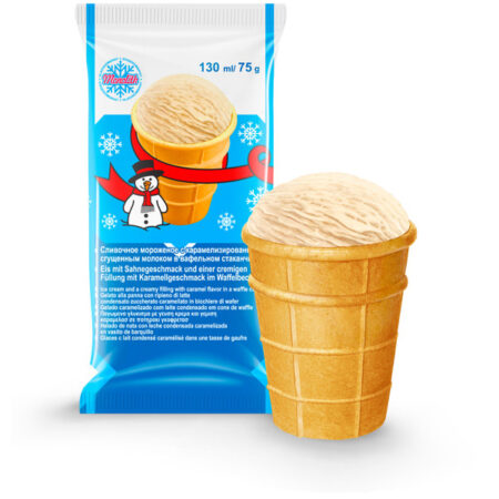 IJs "Milky" in een wafelbeker