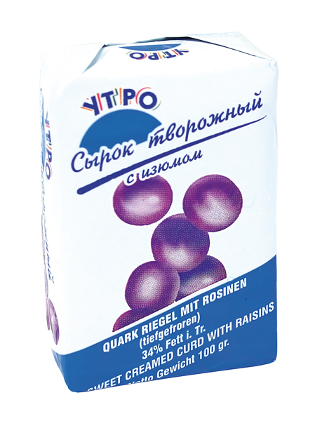 Kaastaart "Morning" geglaceerd met rozijnen 34% 100 g