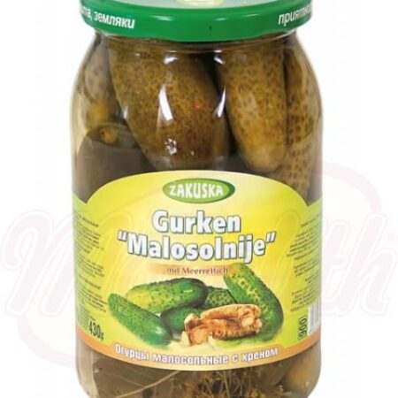 Komkommers "Zakuska" gepekeld met mierikswortel 435 g