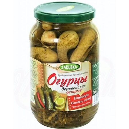 Ingemaakte augurken "Zakuska" heet 900 g