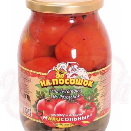Tomaten in blik, gekruid, zonder azijn «Na pososhok» 480 g / 900 g