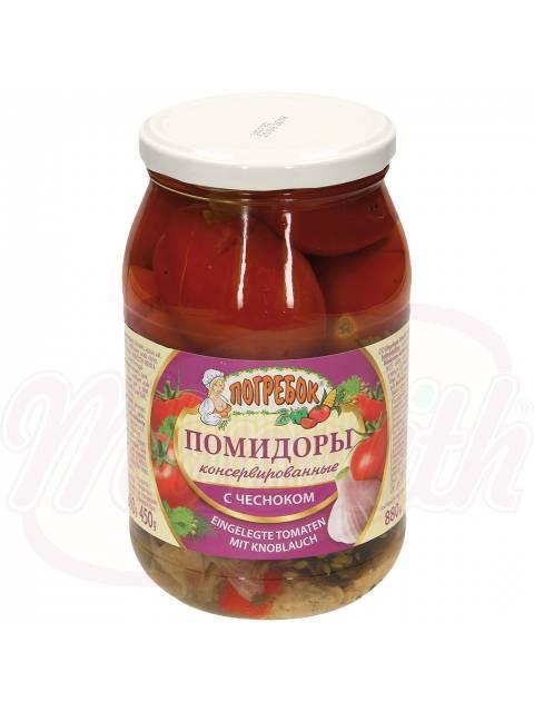 Ingeblikte tomaten met knoflook «Pogrebok» 450 g / 880 g