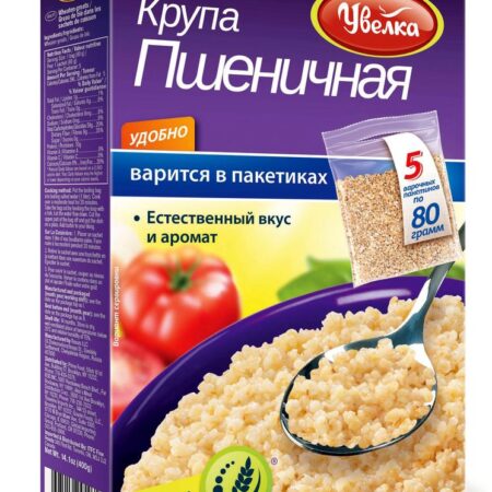 Grutten van wheaten 5 kookzakken voor 80 gram "Uvelka"