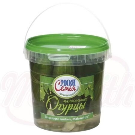 Gepekelde komkommers “Moya Semya" 500 g / 1000 g