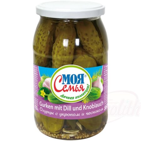 Komkommers met knoflook "Mijn familie"