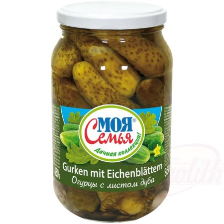 Komkommers met eikenblad "Mijn familie" 900ml