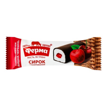 “Ferma” Glazed Cottage Cheese Bar with Cherry